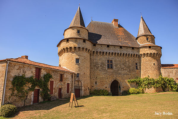 Château féodal de Sigournais une autre vue de la cours